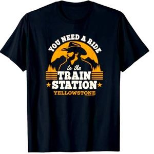 Black Yellowstone Rip T-shirt comes in all sizes small through 6XL